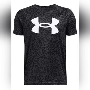 NWT Under Armour Tech Logo Print Short Sleeve Shirt, Boys Large & XL​